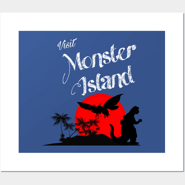 Visit Monster Island Wall Art by Kaiju Weekly